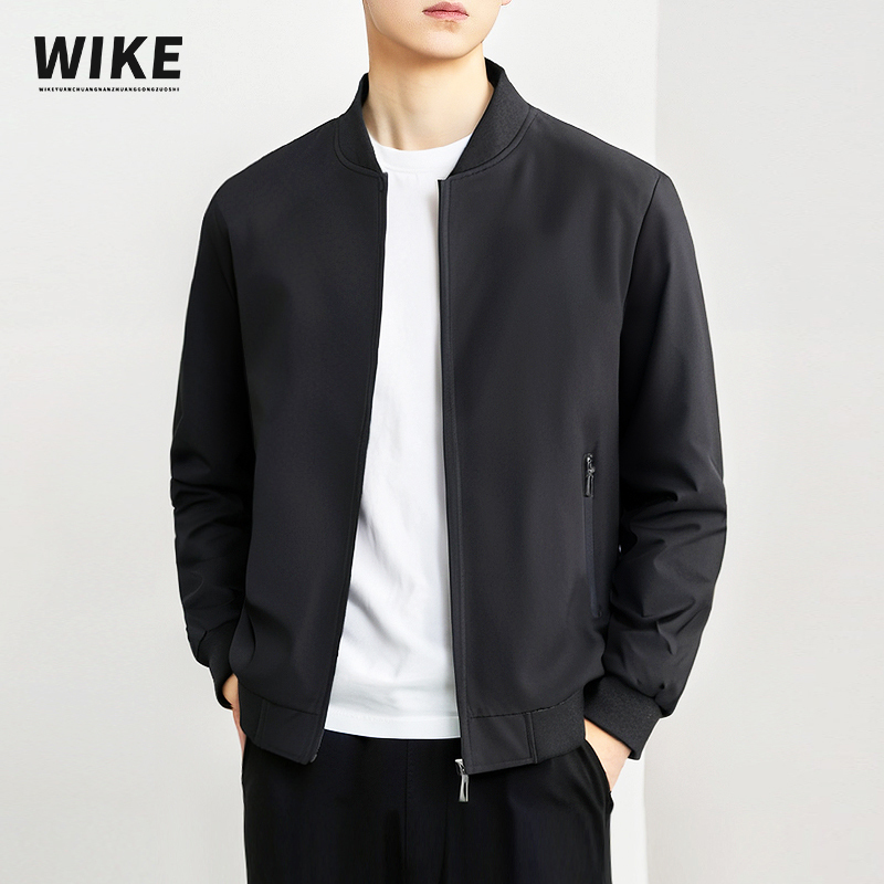 Wike 2026 Spring New Baseball Collar Jacket for Men, Simple and Versatile Men's Casual Jacket, Spring Outerwear