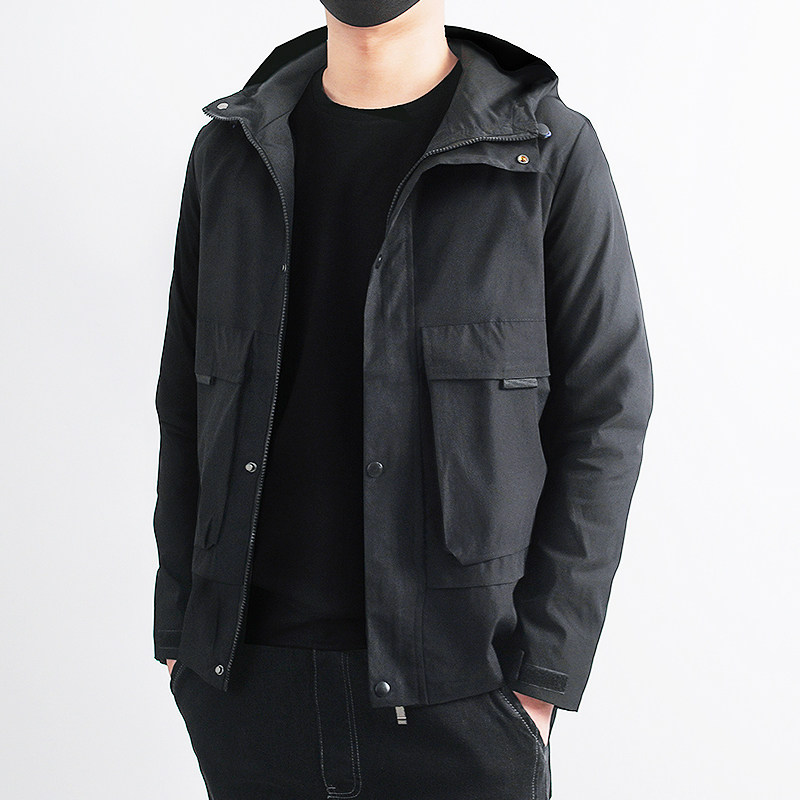 Spring and autumn season men's coats 2022 new trends 100 hitch casual even cap overalls jacket man's spring fitted clothes