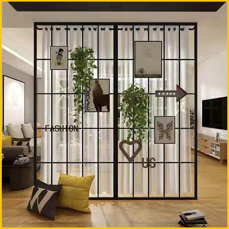 Iron Art Screen Partition Decoration Home Perforated bedroom Curtain Split Wall Office Hollowed-out Wall-Taobao partition wall-Taobao