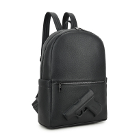 2025 New Fashion Black Leather Backpack Men's Practical Lightweight Casual Backpack Pistol Backpack Trendy Bag
