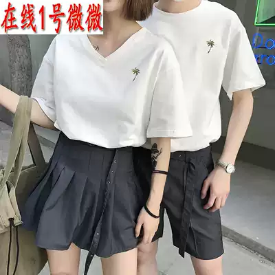 Pailan Senma Couple Summer 2020 New Summer ins Chao Brand Korean Summer Short Sleeve Set Couple