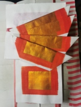 Chaoshan worship supplies Three heads of gold paper tin foil raw pulp foldable gold silk silk feet 1000 sheets