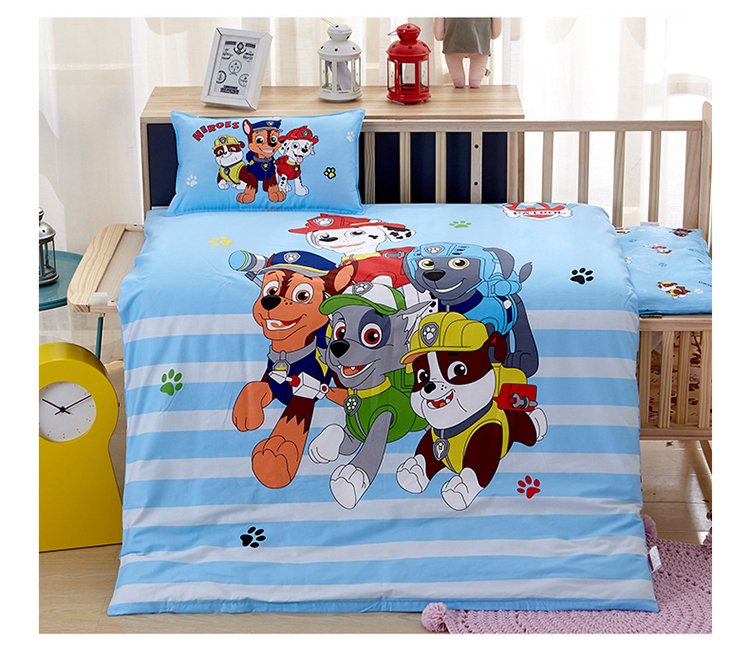 Mẫu giáo chăn ba mảnh bông quilt cover quilt bé ngủ trưa con đã bị đập vỡ Wang Wang đội sáu mảnh thiết lập với lõi