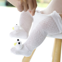 New summer baby mesh knee stockings cartoon doll loose baby socks newborn mosquito socks