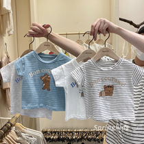 Baby thin summer dress Korean cute casual short sleeve T-shirt for men and women baby breathable comfortable versatile half sleeve top