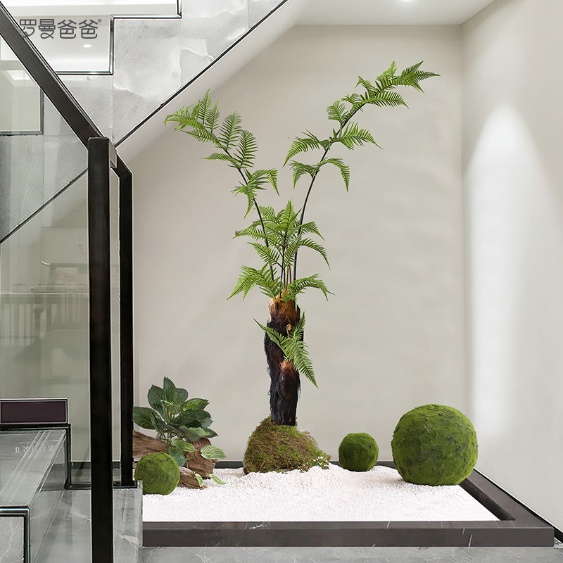 Roman Dad Creative Emulation Green Planting Gold Silk Monkey without a view portfolio Bonsai mall Hotel Scene Decorative Plants-Taobao