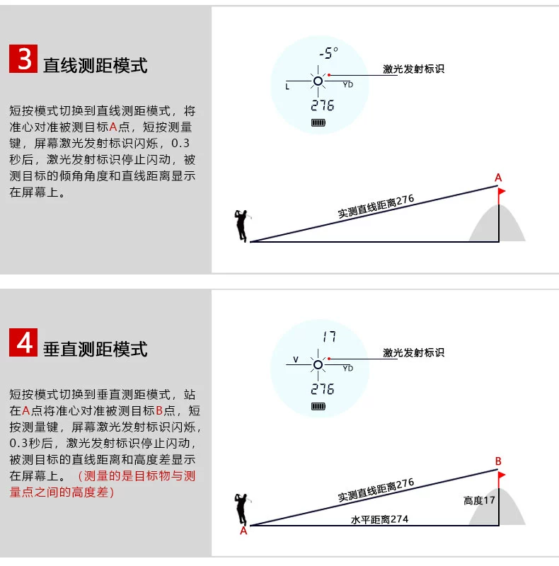 Yiniu 1000 M Đo Xa Kính Thiên Văn Laser Độ Chính Xác Cao Thước Điện Tử Ngoài Trời Thông Minh Đo Chiều Cao Đo Góc Golf