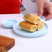 Baby childrens meal plate cutter and fork spoon ceramic bowl cartoon KT cat breakfast plate home Mickey tableware