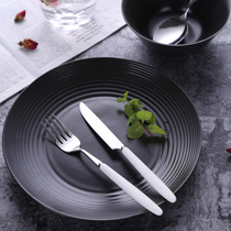 Japanese creative knife and fork ceramic handle stainless steel chopsticks collection box candy-colored Western meal steak fork spoon suit