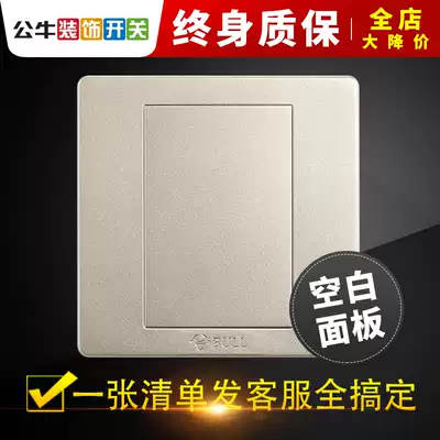 Bulls Type 86 Switch Socket Wall Panel Champagne Gold Universal Decoration Blank Protective Cover Whiteboard Blocking Hole