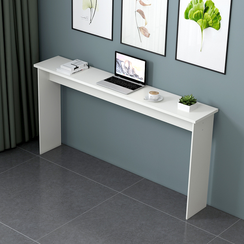 Long Narrow Table 20/30/40 Wide, Wall-Mounted Narrow Desk for Bedroom, Small Apartment, End-Of-Bed Gap Table, Economical Bedside Table