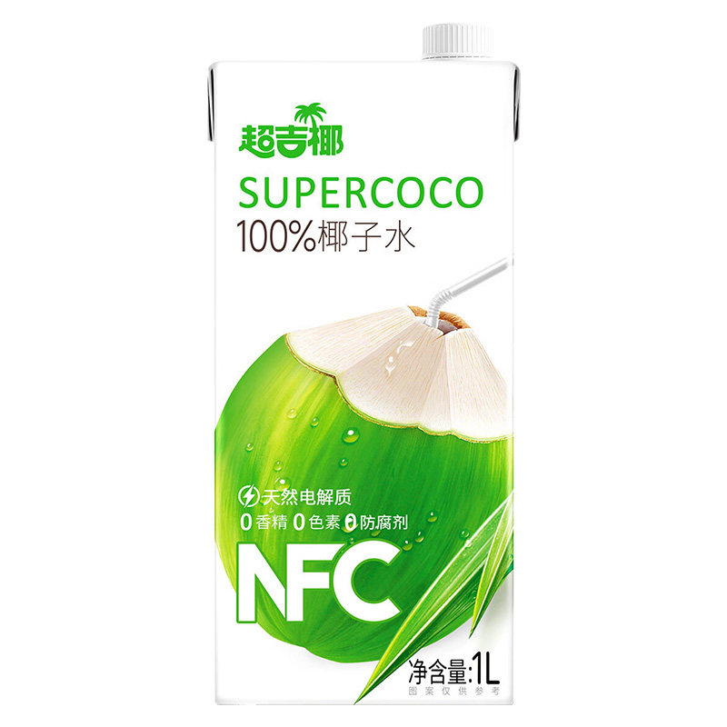 Chaogijiyi Coconut Juice Nfc Juice Drink 1L 100% Coconut Water Natural Electrolyte Summer Refreshment