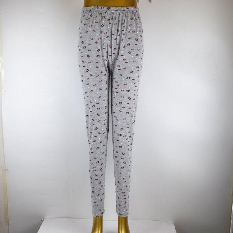 Quần mùa thu quần của phụ nữ Lycra cotton in đồ ngủ đan cộng với phân bón để tăng quần cotton nhà xà cạp quần đũi nữ đẹp