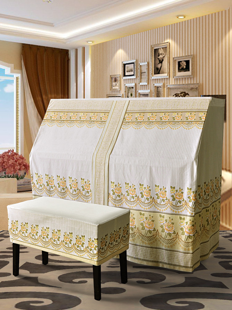 2021 new piano cover European-style classic piano anti-dust full cover cloth multifunctional piano cover