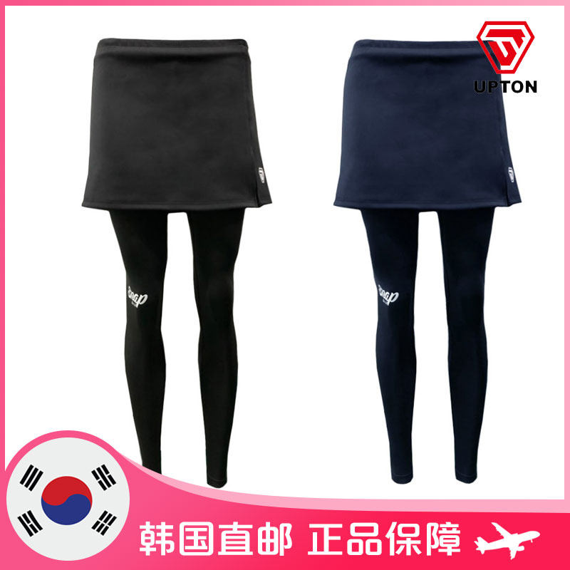 UPTON Korea Badminton Suit Fall Winter Women's Thin Fleece Warm Quick Drying Sports Culottes Pink Lucky Grass