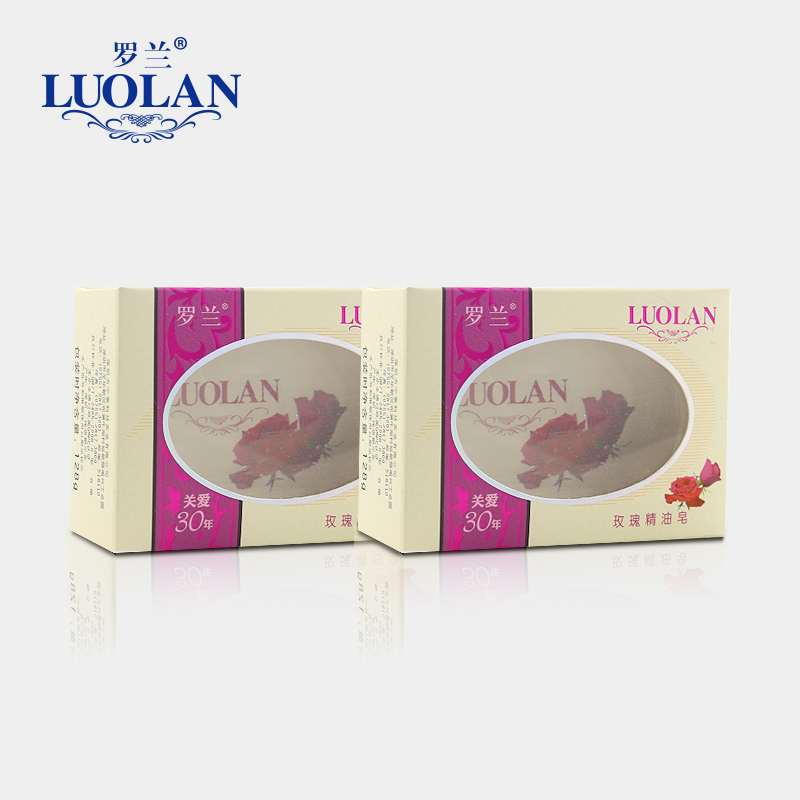 Roland Essential Oil Soap Bath Soap Bi 128g * 2 boxes handmade soap Noodle Soap Rose Essential Oil Soap Wash Face Soap