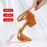 Детская белая танцующая обувь, подходит для начинающих, мягкая подошва