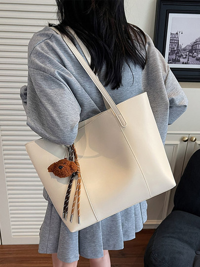 Retro bag women's large capacity 2026 new summer simple and versatile shoulder bag casual work commuting tote bag