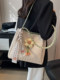 Woven straw bag women's large capacity 2025 new summer portable shoulder bag seaside shoulder bag commuter tote bag