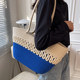 Woven straw bag large-capacity bag female 2023 new summer beach handbag vegetable basket niche tote bag