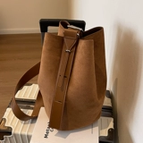 Матовая вместительная и большая универсальная сумка на одно плечо, осенняя