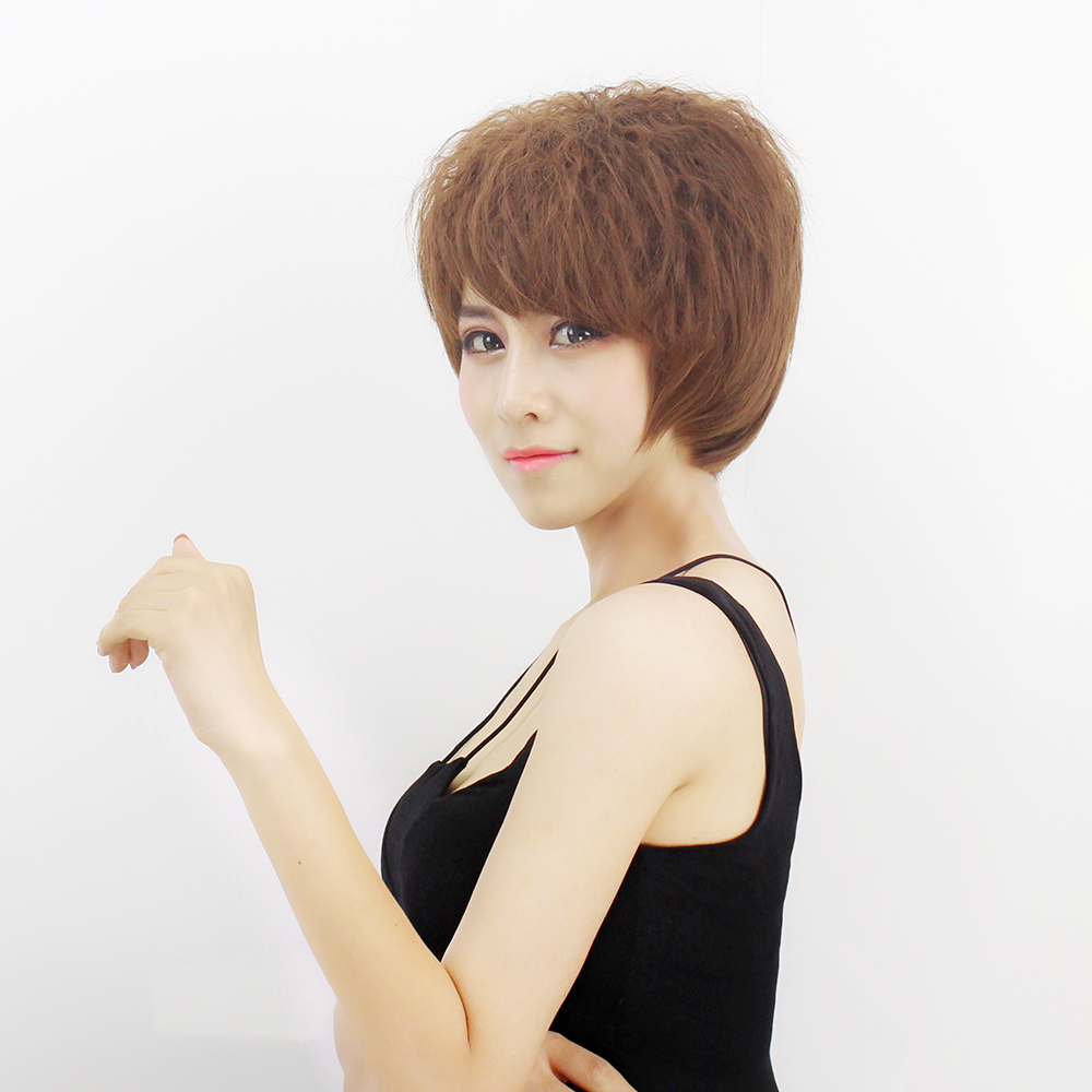 Wig Female Short Curly Hair Air Bang Bobo Wave Head Natural