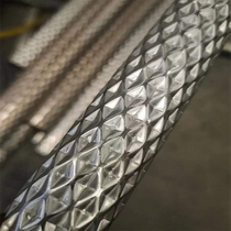 304 stainless steel diamond pattern tube convex and concave pattern stair handrail non-slip embossed decorative hollow tube laser cutting