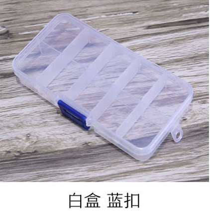 Simple transparent plastic collection box multiple lattice jewelry box finishing box 10 grids - diameter 200