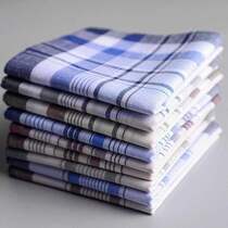 Cotton Mens Handkerchief Square Decorative Suits Grid Hanky