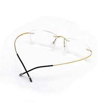 Pure titanium frameless spectacles frames for men with myopi