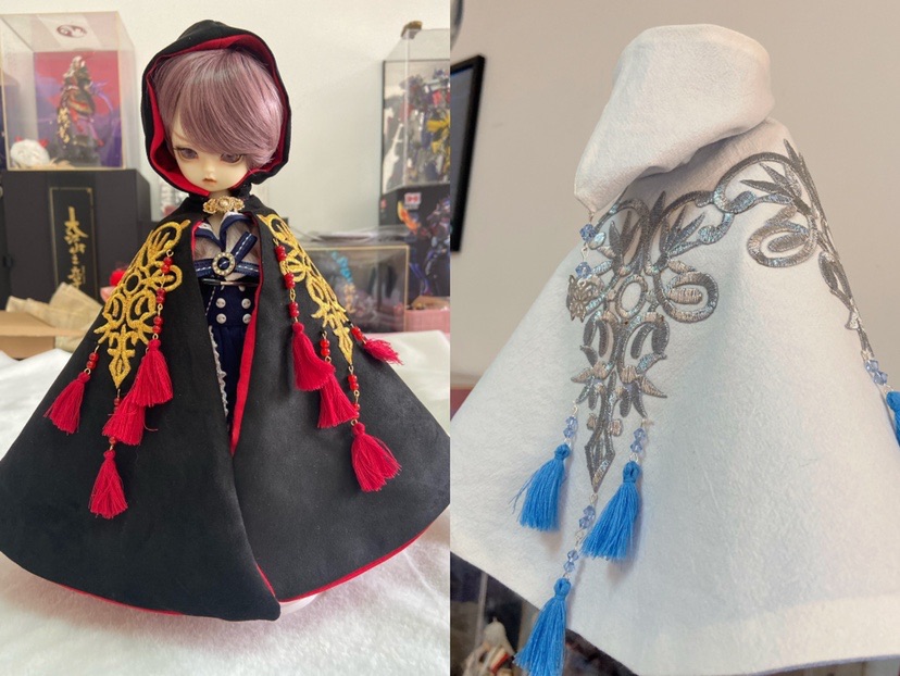 Customized 3 points 4 points 70 uncle BJD doll clothes SD doll wear cloak ancient style costume cloak rain rain