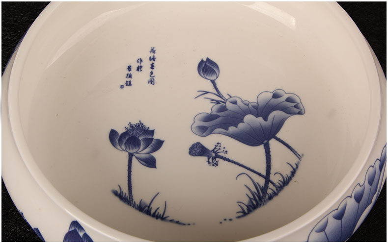 Jingdezhen brush writing brush washer from large brushes water jar beginner package suits for kunfu tea to wash to the small ceramic lotus mail