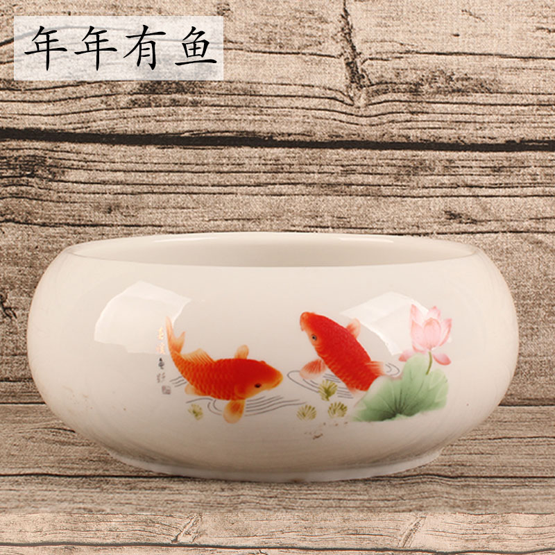 Jingdezhen brush writing brush washer from large brushes water jar beginner to suit small ceramic antique package mailed to wash brush water tanks