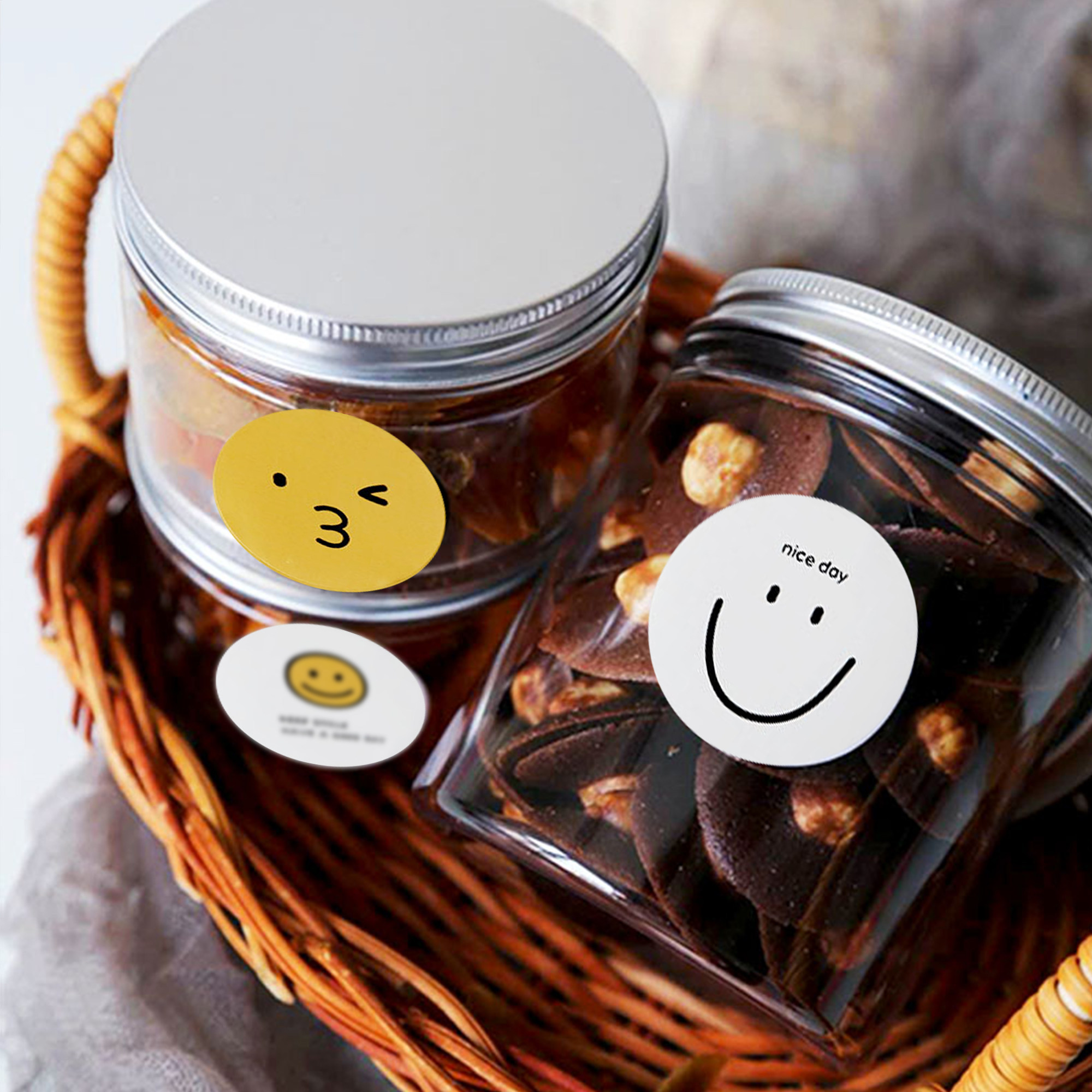 Mid-Autumn Festival pet aluminum cover transparent dessert cookie cookie chocolate crunchy snowflake crisp candy jar plastic bucket