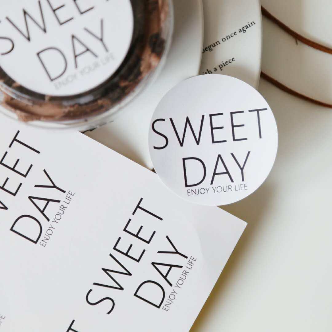 Mid-Autumn Festival baking seal sticker self-adhesive soy milk box cake mousse cup full bowl packaging decoration sticker