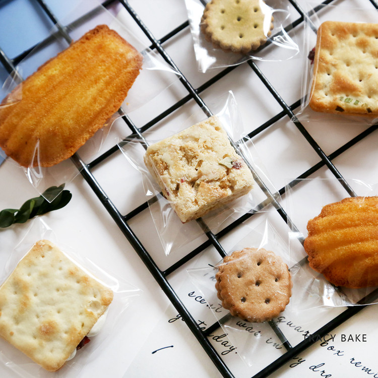 Baking small bread packaging transparent thickening large, medium and small ziplock bag self-adhesive bag cookie moon cake plastic bag