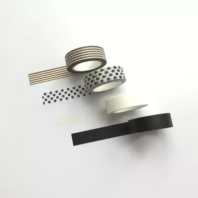 insdesigns Home Simple Basic Black and White Gray Wave Dot and Paper Tape Card Poster Sticker