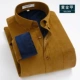 Mùa đông mới cotton ấm áo sơ mi nam dài tay cộng với nhung dày vải nhung chà nhám trung niên áo cotton cashmere áo sơ mi khoác ngoài