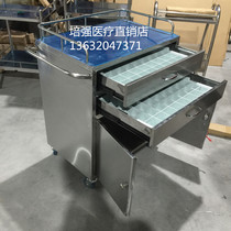 Stainless Steel Instruments Bench MEDICATION CAR SMALL CART INSTRUMENT CAR SURGERY CAR FOR DRUG CHANGING CAR INSTRUMENT CAR