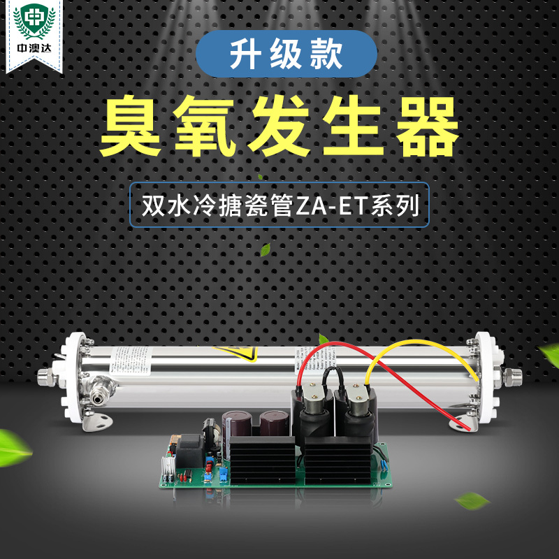 Enamel Ozone Generator Water-Cooled 80g Ozone Generator Tube Sewage Treatment Ozone Machine Accessories 50g Sterilization and Disinfection