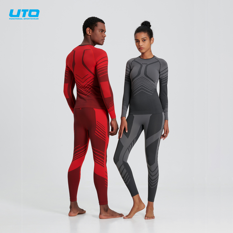 UTO Yo-yo Carbon Energy Ski Underwear Men Sports Speed Dry Jersey Women Autumn Winter Outdoor Running Tight Fit Sweatpants