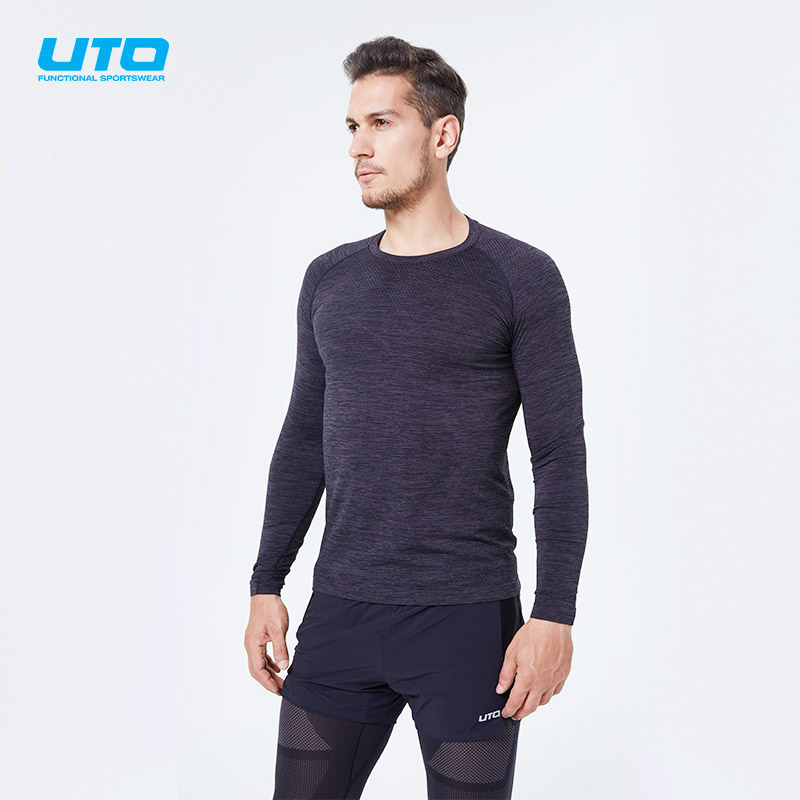 UTO outdoor sports long sleeve T-shirt men's quick-drying clothes sweat fast-drying women's fitness jacket running group purchase customization