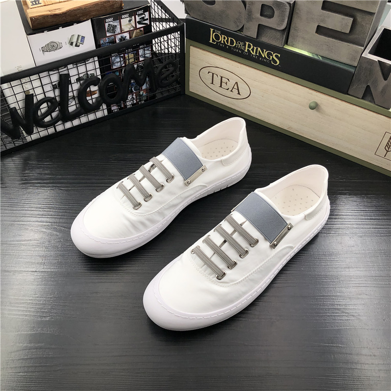 Easily turn on the new stylish ~ classic 100 hitch never out of date with a foot-foot canvas small white XIE men's 100 hitch