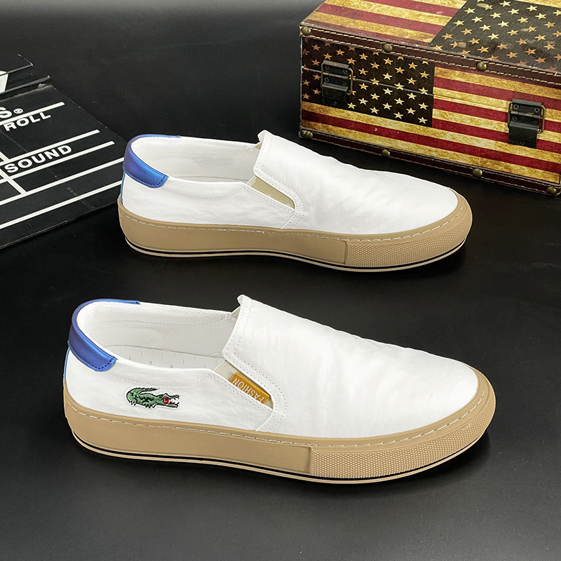 Hong Kong Tide Brand Unexpected Comfort British Summer Breathable Lazy Canvas Small White Shoes Men's Deodorant