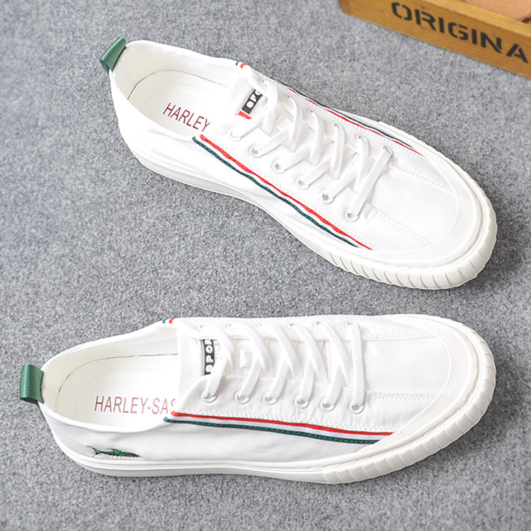 Summer casual wear, do not cover your feet, trendy personality, all-match, summer new canvas, white XIE, men's trend, all-match