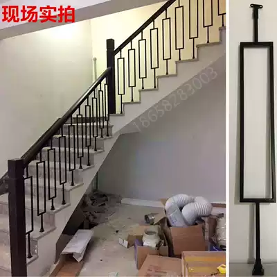 Ningbo staircase iron column handrail railings guardrail balcony indoor modern simple light luxury style finished villa