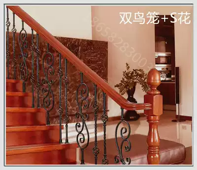 Iron stair handrail stair handrail railings guardrail indoor balcony handrail iron column manufacturers