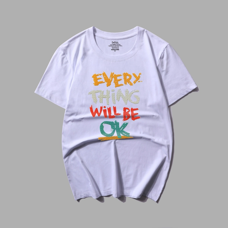 Áo thun nam tay ngắn cotton mùa hè mỏng phần trẻ trung béo ngậy cộng với phân bón XL áo cổ tròn áo thun nam áo phông nam tay ngắn đen 