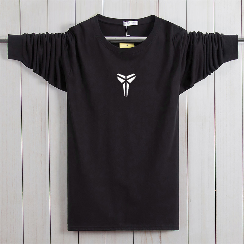 Đặc biệt hàng ngày áo thun nam tay dài cộng với phân bón XL mặc quần áo mùa thu cotton cổ tròn chất béo áo thun thủy triều áo thun nam polo