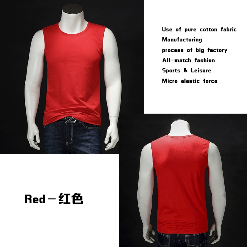 Áo thun không tay nam cotton thể thao Áo len mùa hè chất béo mồ hôi cộng với phân bón XL đáy áo rộng vai vest - Áo vest cotton ao ba lo nam